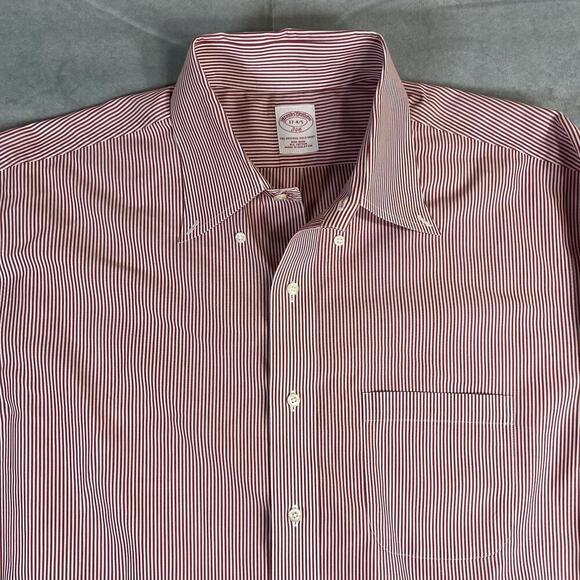Brooks Brothers Other - Brooks Brothers Shirt Mens 17-4/5 Red Striped Original Polo 346 Button Down